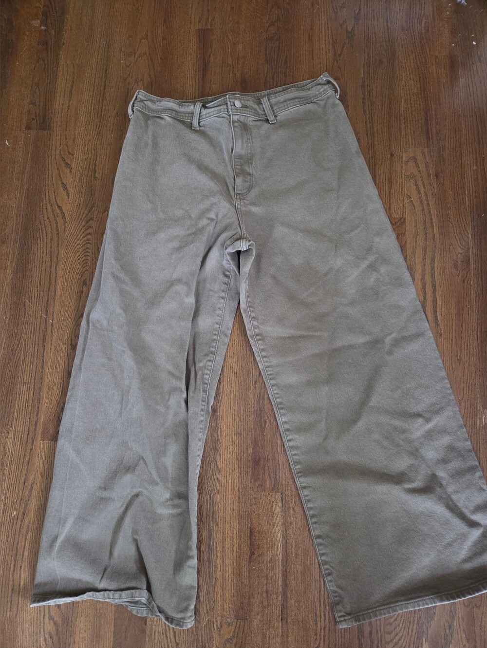 Universal Threads Womens 14 Olive Green Sailor Wide Leg Jean